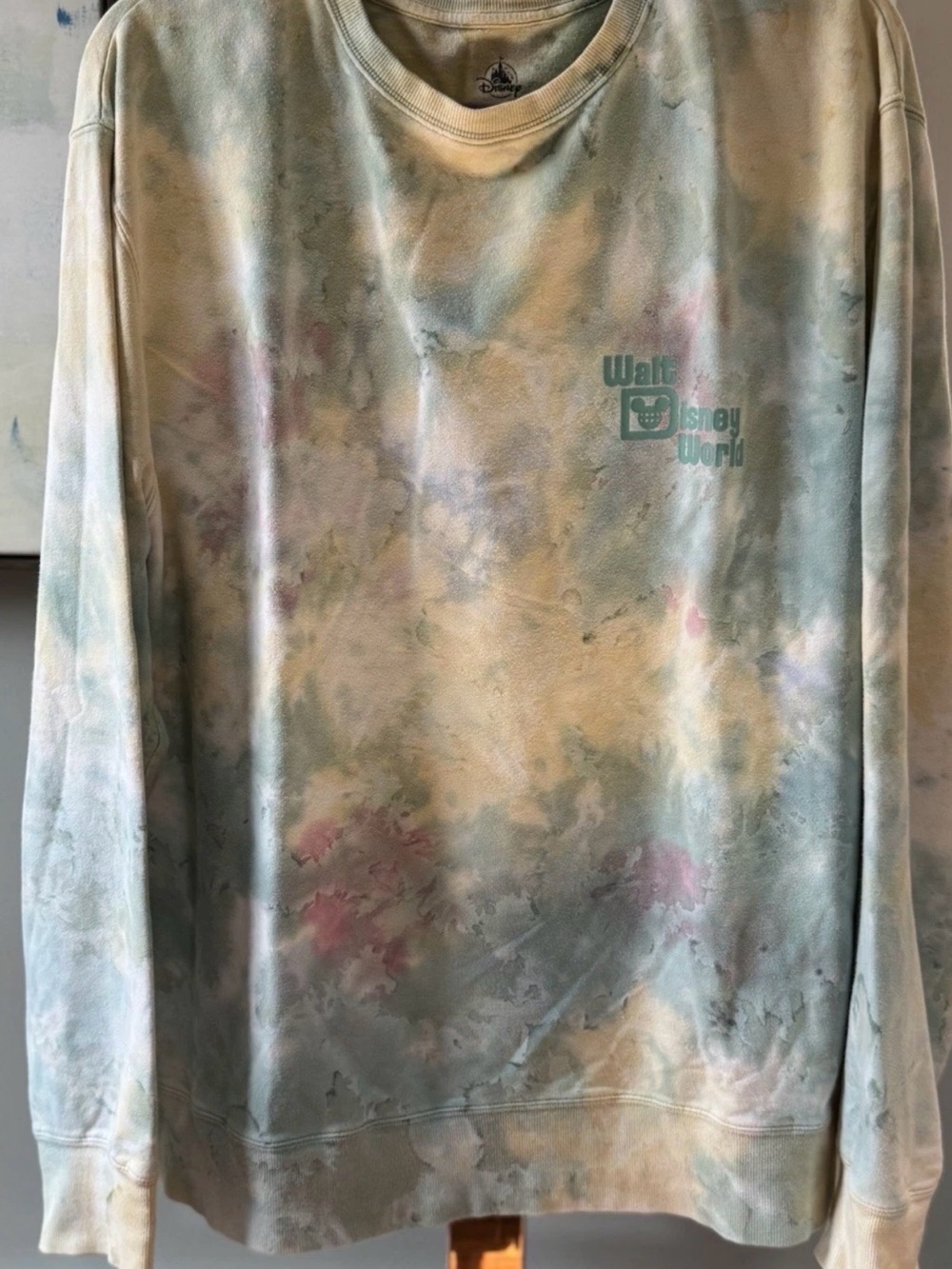 Walt Disney World Tie-Dye Pullover light Sweatshirt - Pastel Multicolor size XL